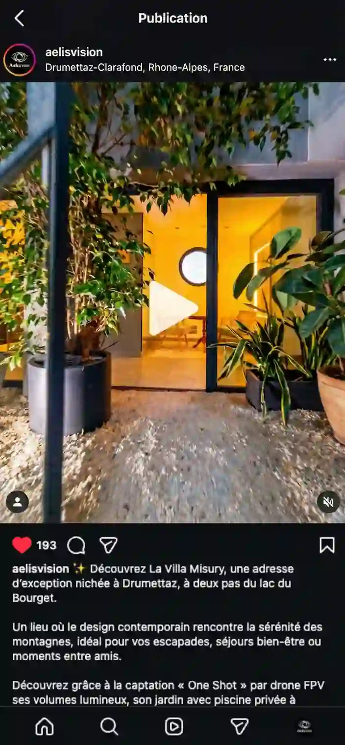 Réel Instagram Aelis Vision 2