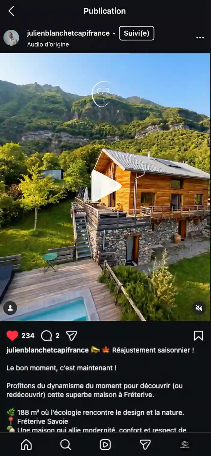 Réel Instagram Aelis Vision 3